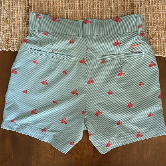 Nike DriFit Victory Golf Striped Lobster Patterned Women's Shorts Small - Picture 4 of 7